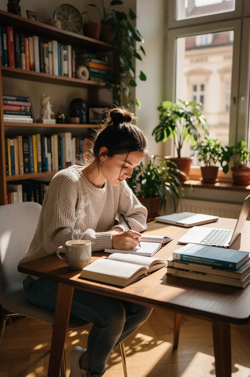 Diagram zobrazující cílené spoření s postupnými kroky a časovou osou.